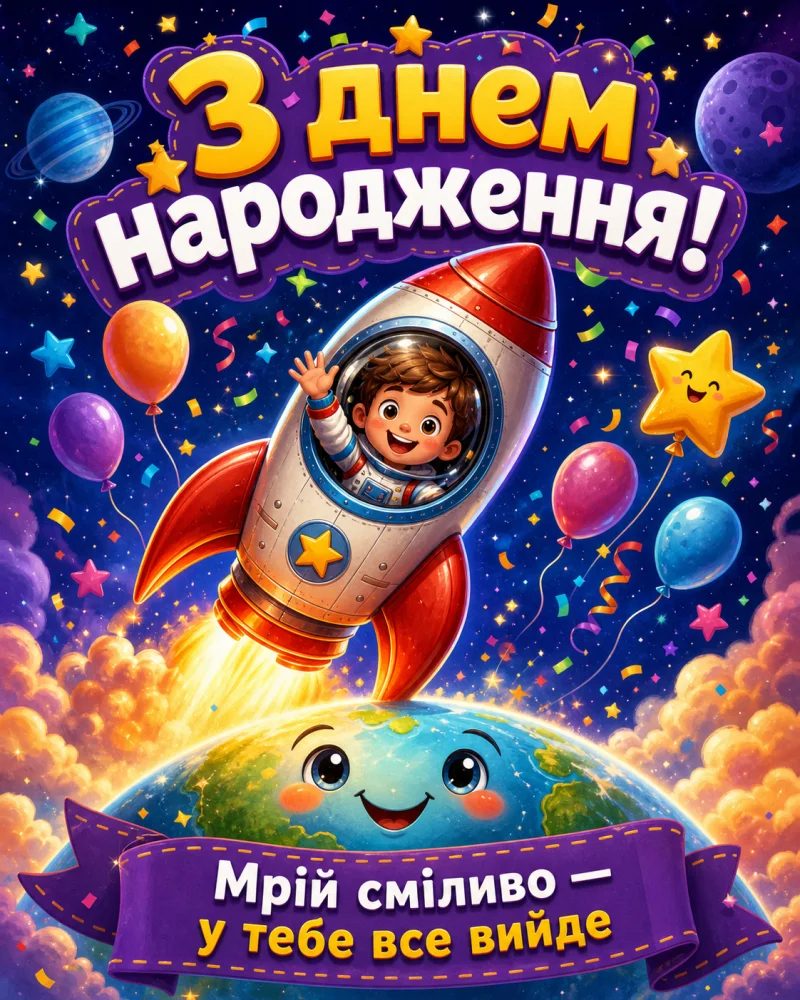 Приклад листівки: Дитяча мрія